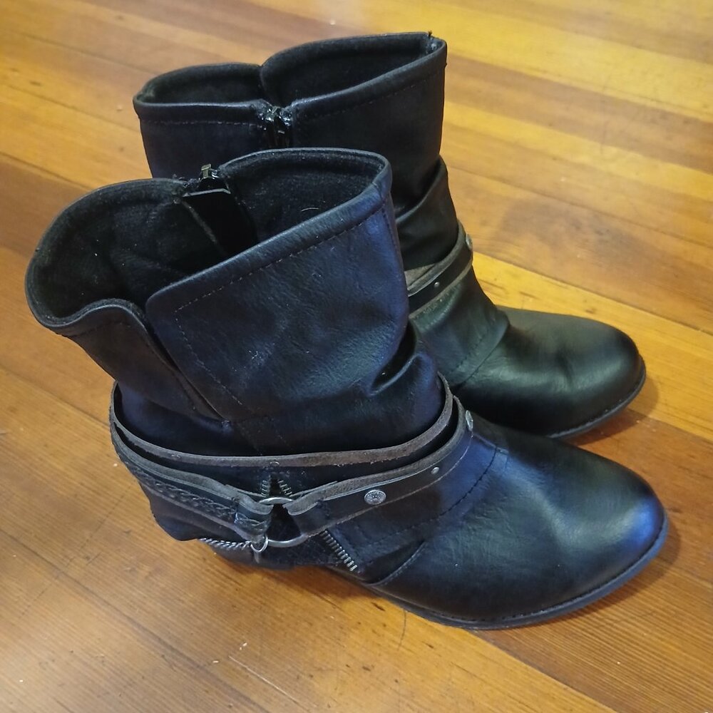 Jellypop Black Ankle Boots with Straps Womens 8.5W - Picture 2 of 8